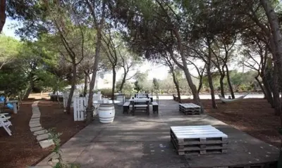 Giardino di Bilocale climatizzato - Wi-fi in villa in pieno relax