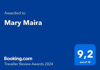 Certificato, attestato, insegna o altro documento esposto da Mary Maira